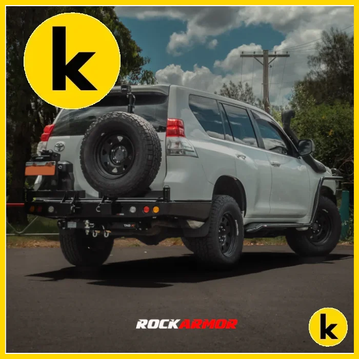 Rockarmor Steel Dual Wheel Carrier To Suit Toyota Landcruiser 150 Series 2009 To Current Dual Wheel Carrier