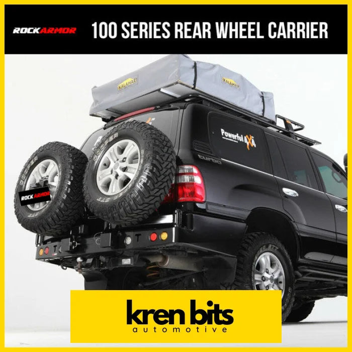 Rockarmor Steel Dual Wheel Carrier To Suit Toyota Landcruiser Fj100 1998-2007 And Lexus 470 Dual Wheel Carrier