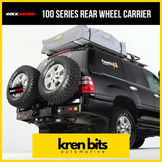 Rockarmor Steel Dual Wheel Carrier To Suit Toyota Landcruiser Fj100 1998-2007 And Lexus 470 Dual Wheel Carrier