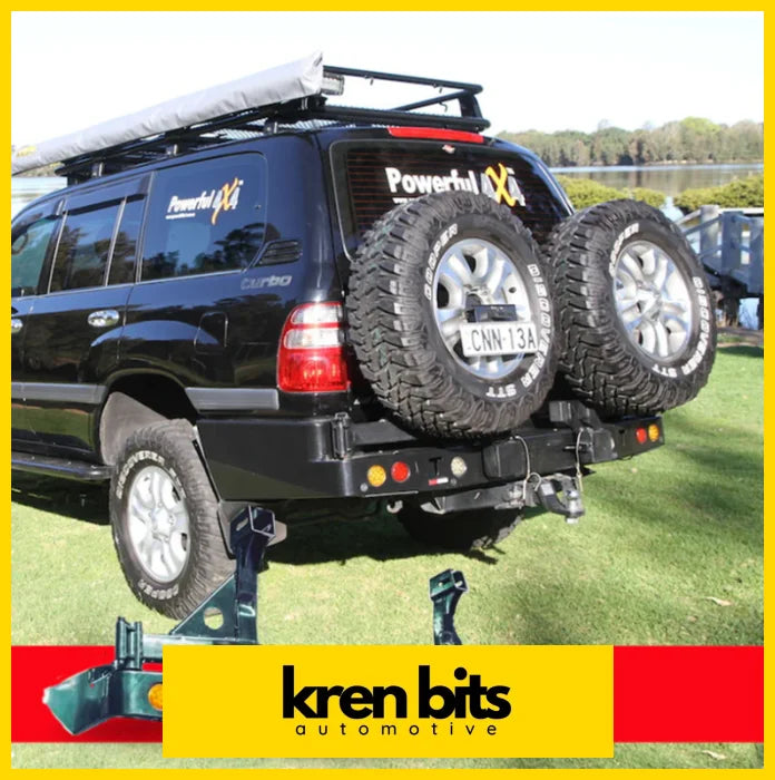 Rockarmor Steel Dual Wheel Carrier To Suit Toyota Landcruiser Fj105 Series 1998-2002 Live Axle