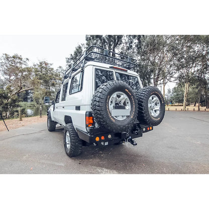 Rockarmor Steel Dual Wheel Carrier To Suit Toyota Landcruiser Fj75,