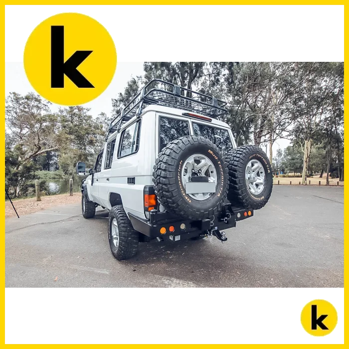 Rockarmor Steel Dual Wheel Carrier To Suit Toyota Landcruiser Fj75 Fj76 & Fj78 1992-2006 Troopy Wagon Dual Wheel Carrier