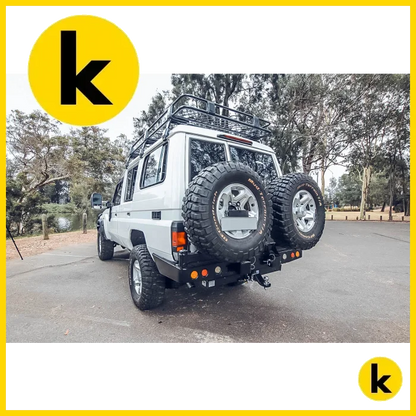 Rockarmor Steel Dual Wheel Carrier To Suit Toyota Landcruiser Fj75 Fj76 & Fj78 1992-2006 Troopy Wagon Dual Wheel Carrier