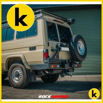 Rockarmor Steel Dual Wheel Carrier To Suit Toyota Landcruiser Fj75 Fj76 & Fj78 1992-2006 Troopy Wagon Dual Wheel Carrier