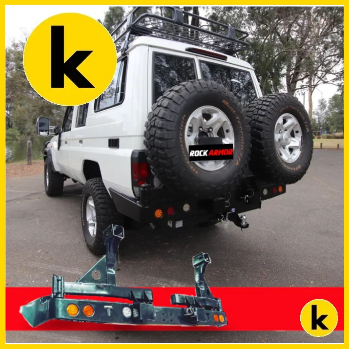 Rockarmor Steel Dual Wheel Carrier To Suit Toyota Landcruiser Fj75 Fj76 & Fj78 1992-2006 Troopy Wagon Dual Wheel Carrier