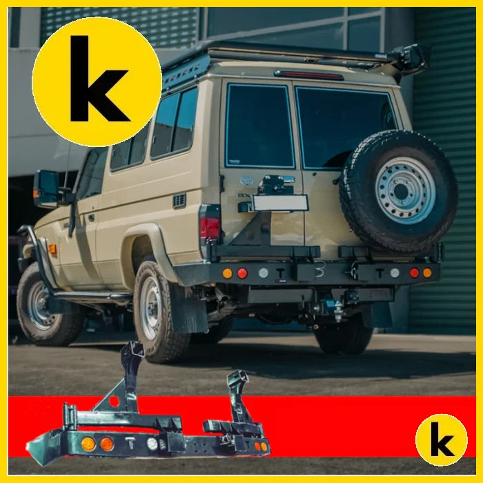 Rockarmor Steel Dual Wheel Carrier To Suit Toyota Landcruiser Fj75 Fj76 & Fj78 1992-2006 Troopy Wagon Dual Wheel Carrier