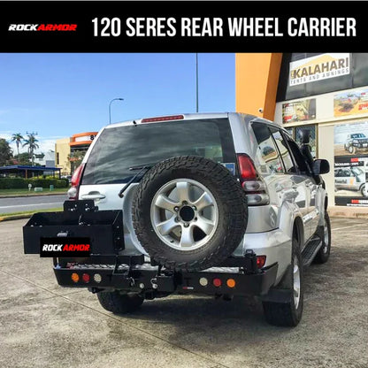 Rockarmor Steel Dual Wheel Carrier To Suit Toyota Prado 120