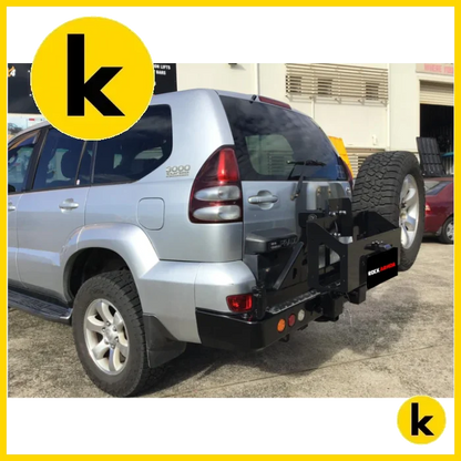 Rockarmor Steel Dual Wheel Carrier To Suit Toyota Prado 120 Dual Wheel Carrier