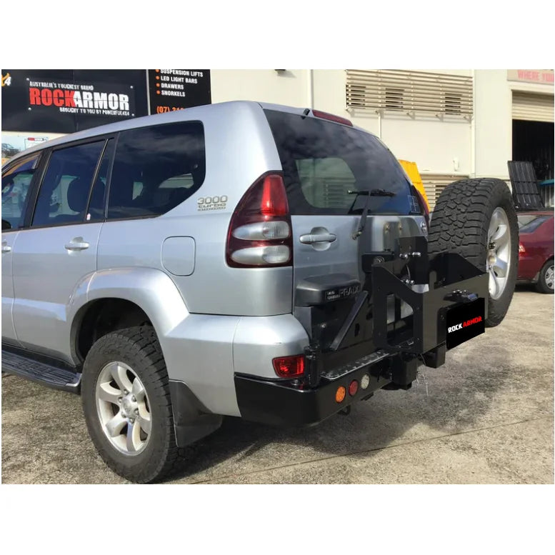 Rockarmor Steel Dual Wheel Carrier To Suit Toyota Prado 120