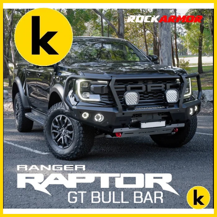 Rockarmor Steel Gt Hoop Bull Bar - Ranger Raptor Next Gen 2023-2024 (Full Bar Replacement) Winch Bar