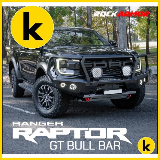 Rockarmor Steel Gt Hoop Bull Bar - Ranger Raptor Next Gen 2023-2024 (Full Bar Replacement) Winch Bar