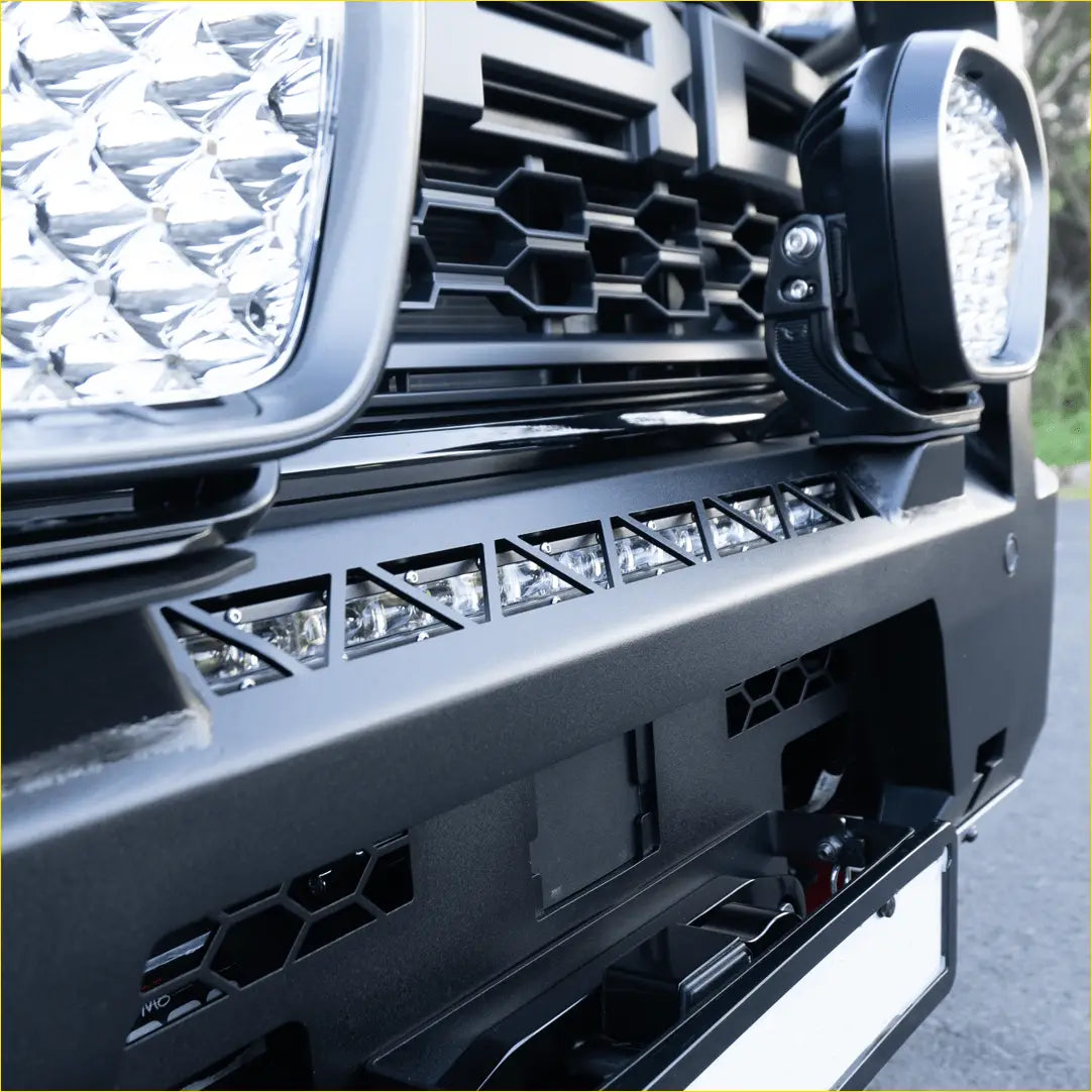 Black steel rockarmor gt hoop bull bar for ranger raptor next gen 2023 with rugged bumper led strips spotlight