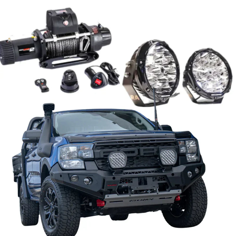 Rockarmor Steel GT Hoopless Bull Bar Combo - Ranger