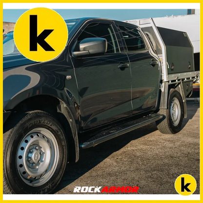 Rockarmor Steel Rock Sliders Side Steps To Suit Isuzu Dmax 08/20 + Side Steps