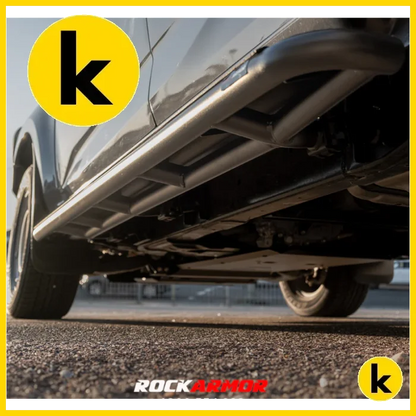 Rockarmor Steel Rock Sliders Side Steps To Suit Isuzu Dmax 08/20 + Side Steps