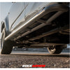 Black steel rock sliders side steps with textured surface and reinforced design for mazda bt50 4wd ute offroad use