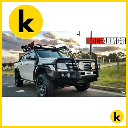 Rockarmor Steel Rockslider Side Steps To Suit Ford Ranger Px1,2,3 Dual Cab/Extra Cab 2012-2022 Side Steps