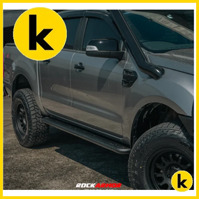 Rockarmor Steel Rockslider Side Steps To Suit Ford Ranger Px1,2,3 Dual Cab/Extra Cab 2012-2022 Side Steps
