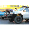Black metal front bumper guard with integrated lights and rock logo for isuzu dmax ute offroad 4wd use