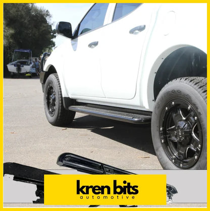 Rockarmor Steel Rockslider Side Steps To Suit Mitsubishi Triton Mq & Mr 2015 To Current Side Steps