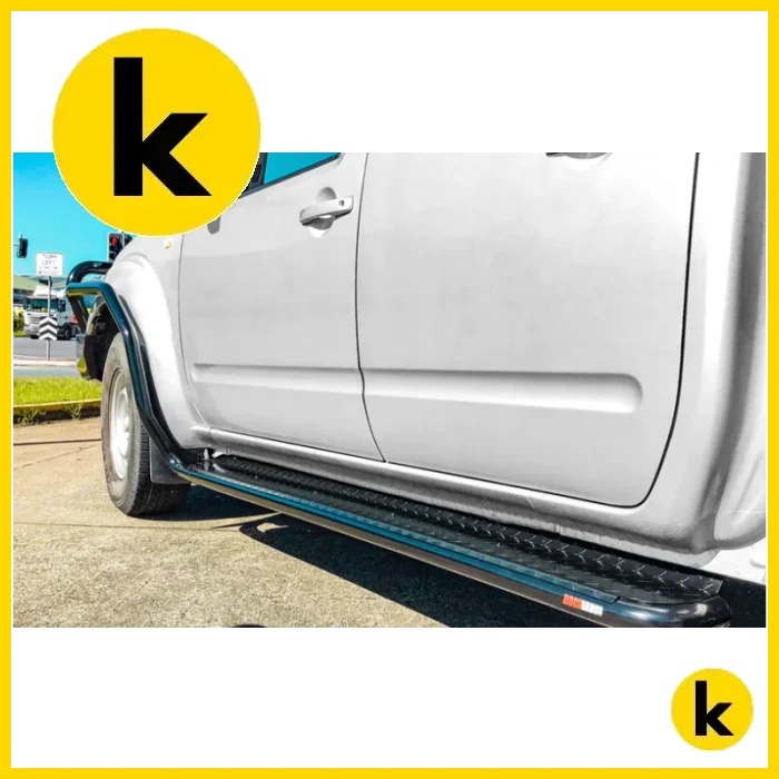 Rockarmor Steel Rockslider Side Steps To Suit Nissan Navara D40 2005-2015 Thai & Spanish Side Steps