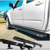 Black diamond steel rockarmor side step with chrome accents and mounting hardware for nissan navara d40 4wd ute offroad