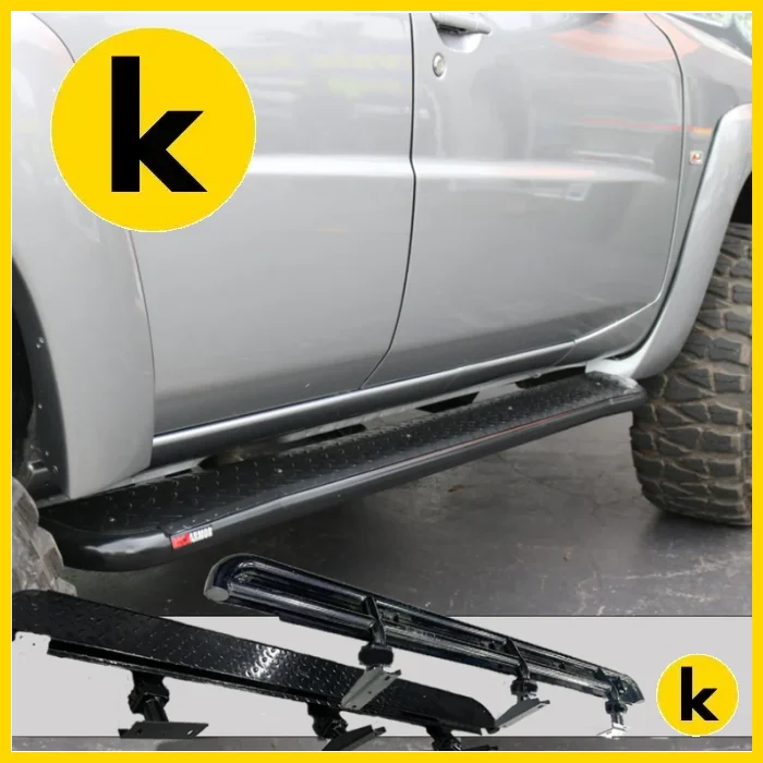 Rockarmor Steel Rockslider Side Steps To Suit Nissan Patrol Y61 Gu1 & Gu4 1998 To Current Side Steps