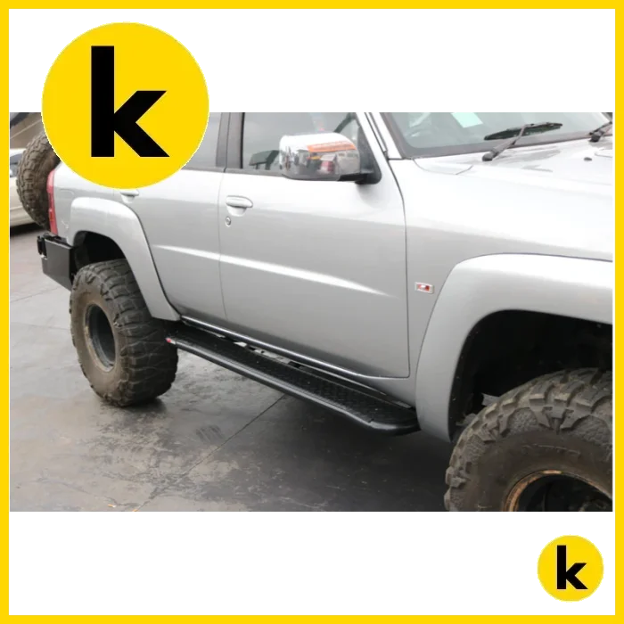 Rockarmor Steel Rockslider Side Steps To Suit Nissan Patrol Y61 Gu1 & Gu4 1998 To Current Side Steps