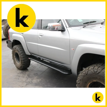 Rockarmor Steel Rockslider Side Steps To Suit Nissan Patrol Y61 Gu1 & Gu4 1998 To Current Side Steps