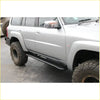 Black steel rockarmor rockslider side step for silver nissan patrol y62 2010 2013 v8 4wd ute offroad accessory