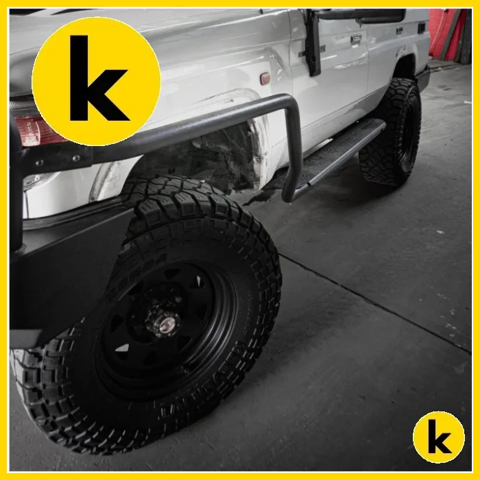 Rockarmor Steel Rockslider Side Steps To Suit Toyota Landcruiser 76 Series / 79 Series 2007-2018 4 Door Side Steps