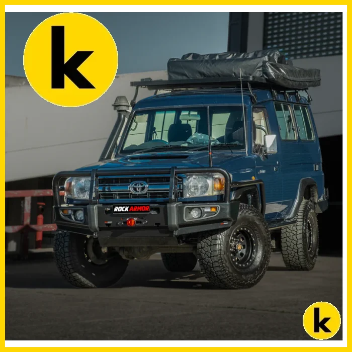 Rockarmor Steel Rockslider Side Steps To Suit Toyota Landcruiser 76 Series / 79 Series 2007-2018 4 Door Side Steps