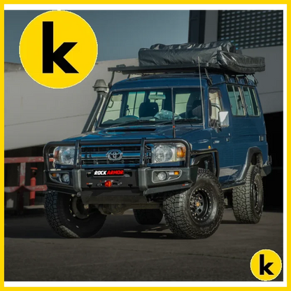 Rockarmor Steel Rockslider Side Steps To Suit Toyota Landcruiser 76 Series / 79 Series 2007-2018 4 Door Side Steps