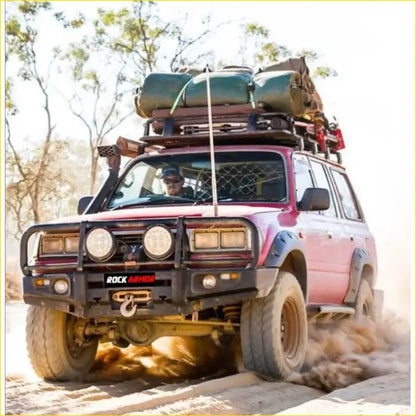 Rockarmr Premium Steel Bullbar To Suit Toyota Landcruiser Fj80 - Winch Bar