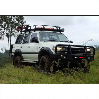 Rockarmr Premium Steel Bullbar To Suit Toyota Landcruiser Fj80 - Winch Bar
