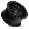 Black matte finished roh alloy assault wheel with rugged multi-spoke design and circular cutouts 17x9 6x139.7 25 offset
