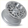 Silver metallic roh alloy assault wheel with multi spoke design machined finish 17x9 6x139.7 offset 12