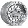 Silver-finished roh alloy assault 17x9 alloy wheel with multi-spoke design and machined finish center logo