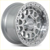 Silver roh alloy assault wheel with machined finish intricate spoke design 17x9 6x139.7 +40 offset
