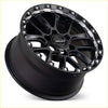 Black roh alloy wheel with matte finish and silver accents along the rim from roh alloy havoc series