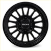 Roh apollo matt black 17x9 black roh alloy wheel with a matte finish and spoke design for 6x139.7 bolt pattern