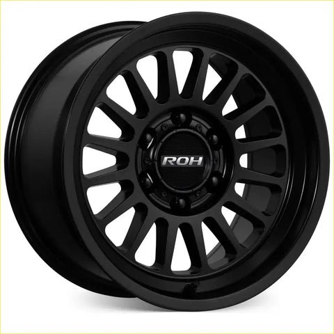 Black roh apollo matt black 17x9 alloy wheel with matte finish and spoke design for 6x139.7 offset 12