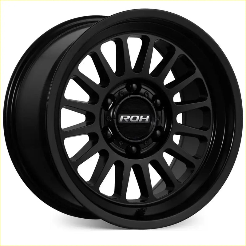 Black roh apollo matt black 17x9 alloy wheel with matte finish and spoke design for 6x139.7 offset 12