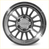 Silver alloy wheel roh apollo 17x9 with multi-spoke design and roh branding at center in silver machine face finish