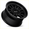 Black matte finish roh arc alloy wheel with multi spoke design size 17x9 6x139.7 bolt pattern 12 offset