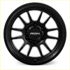 Black roh arc matt black 17x9 alloy wheel with glossy finish and ten-spoke design for 6x139.7 bolt pattern