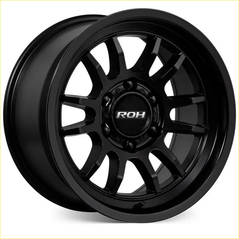 Black roh arc alloy wheel with matte finish ten-spoke design 17x9 6x139.7 12 offset for trucks and suvs