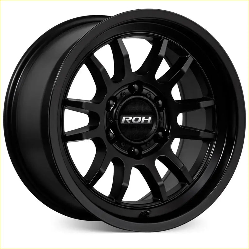 Black roh arc alloy wheel with matte finish ten-spoke design 17x9 6x139.7 12 offset for trucks and suvs