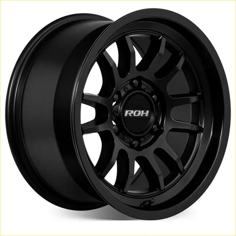 Roh arc matt black 17x9 alloy wheel with black matte finish and multi-spoke design for 6x139.7 bolt pattern and 40 offset