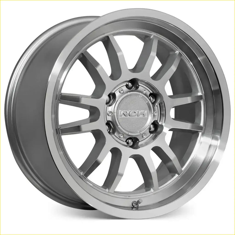 Silver-finished roh arc 17x9 alloy wheel with multi-spoke design and machined center cap for 6x139.7 bolt pattern
